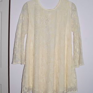 Ivory Babydoll Lace Dress